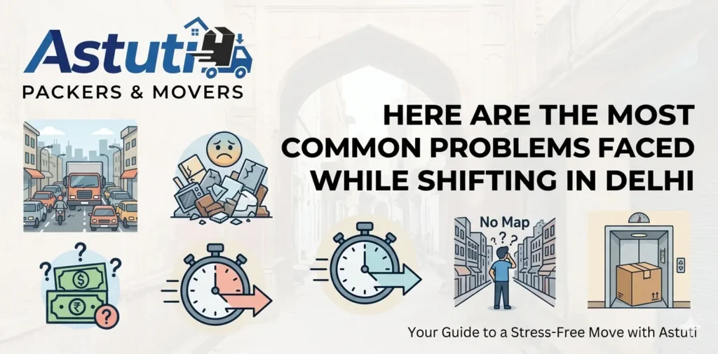 here are the most common problems faced while shifting in delhi