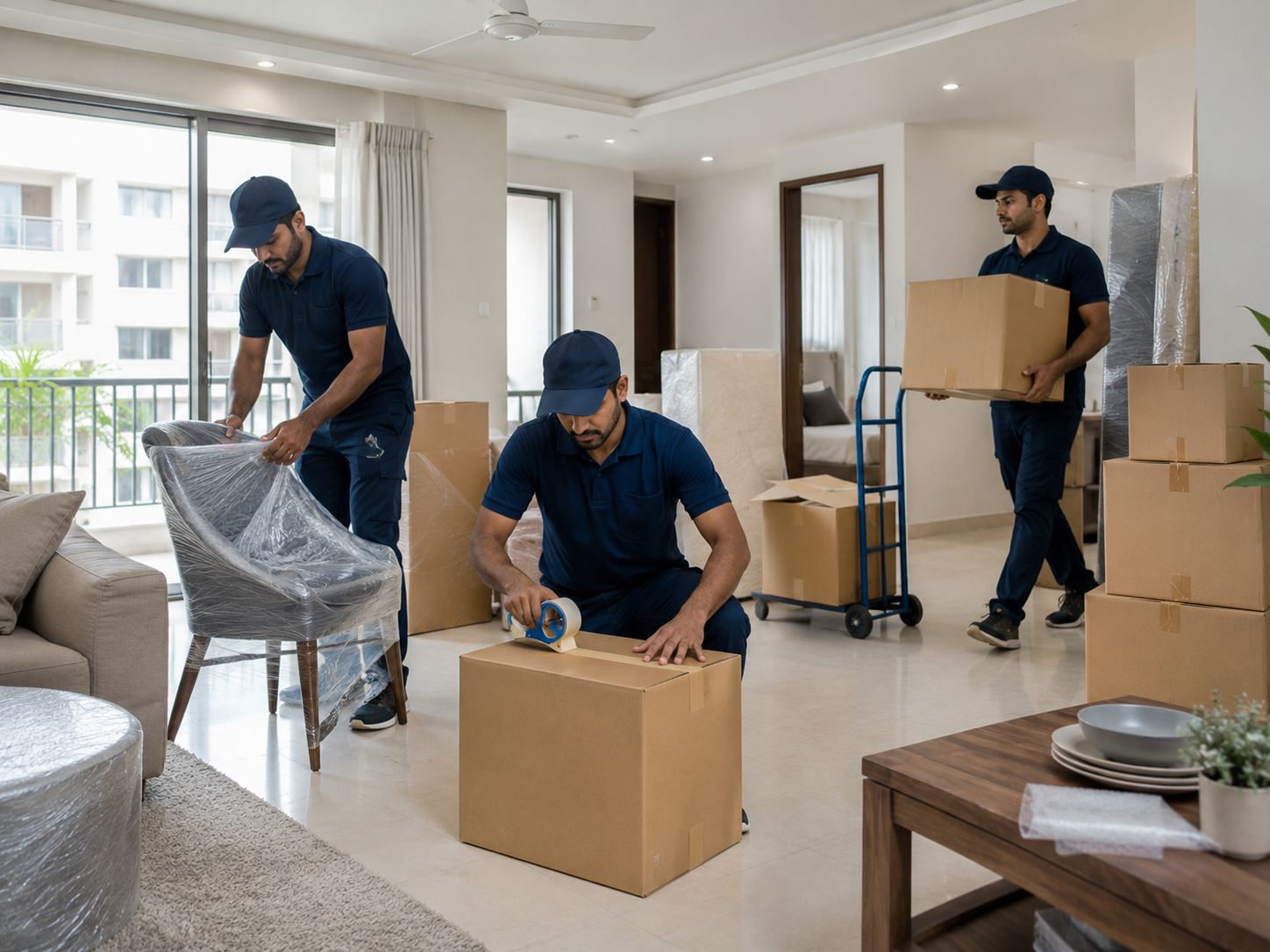 Moving truck and packing team for Preet Vihar home shifting service