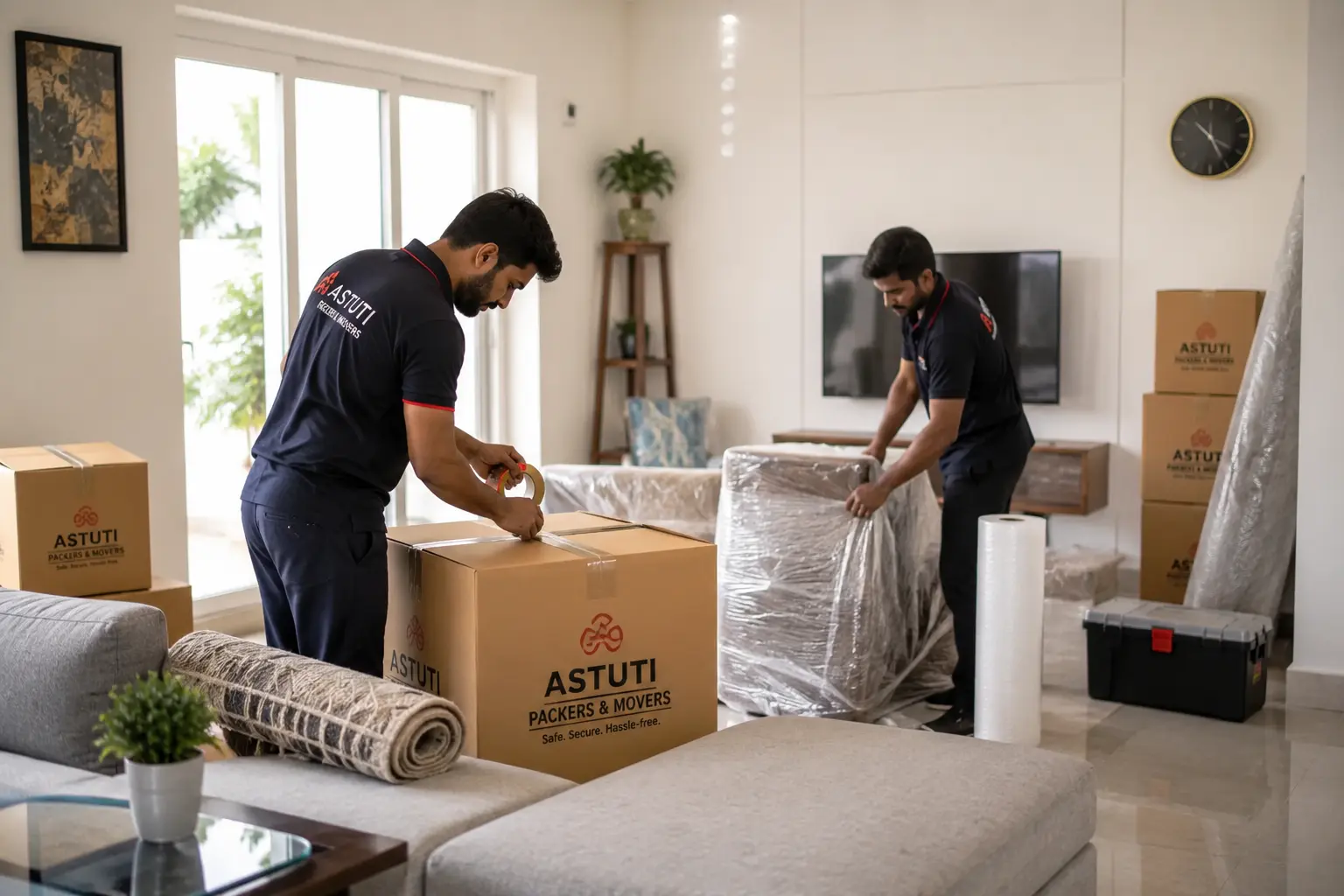 Home shifting packing boxes and moving preparation in Nirman Vihar Delhi