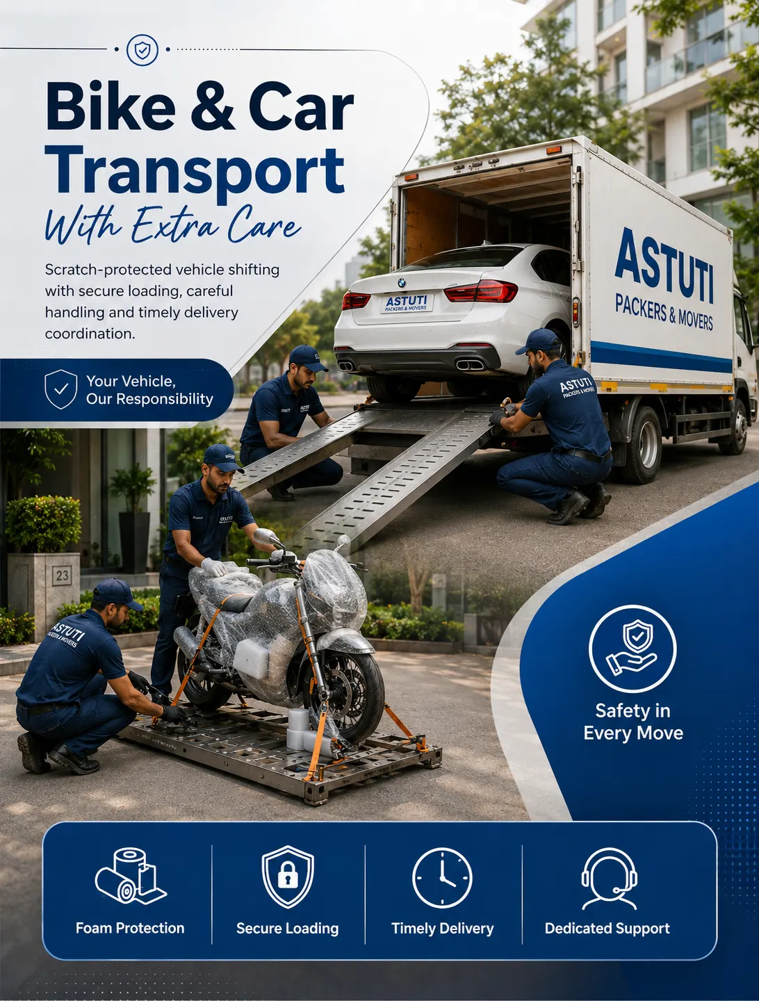 Expert home relocation services with trained packing professionals by Astuti Packers and Movers.